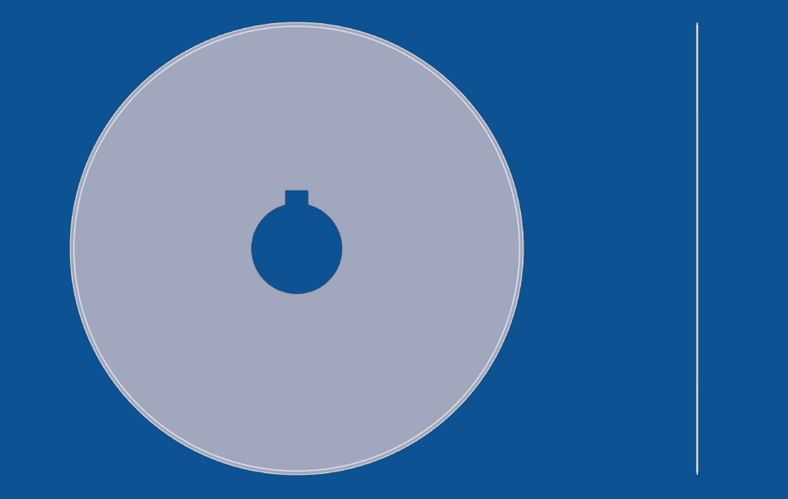 Cirkulärklinga med slät kant, 15" diameter, artikelnummer 90005