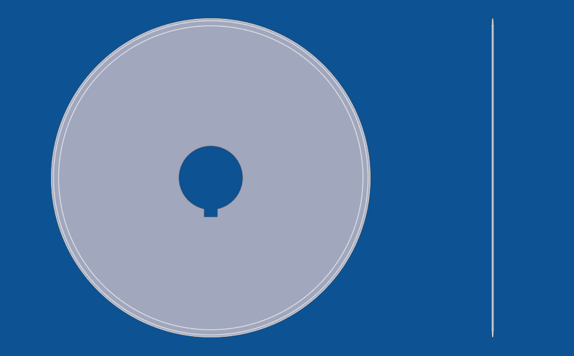 Cirkulärklinga med slät kant, 15" diameter, artikelnummer 90012