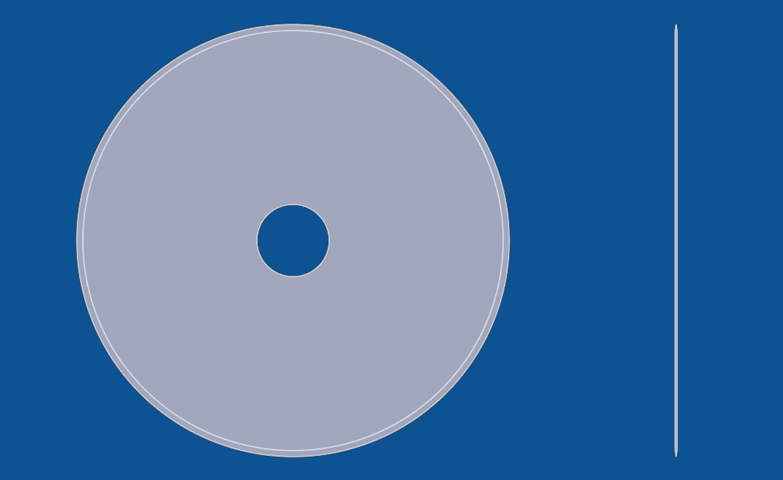Cirkelsåg med slät kant och 12" diameter, artikelnummer 90025