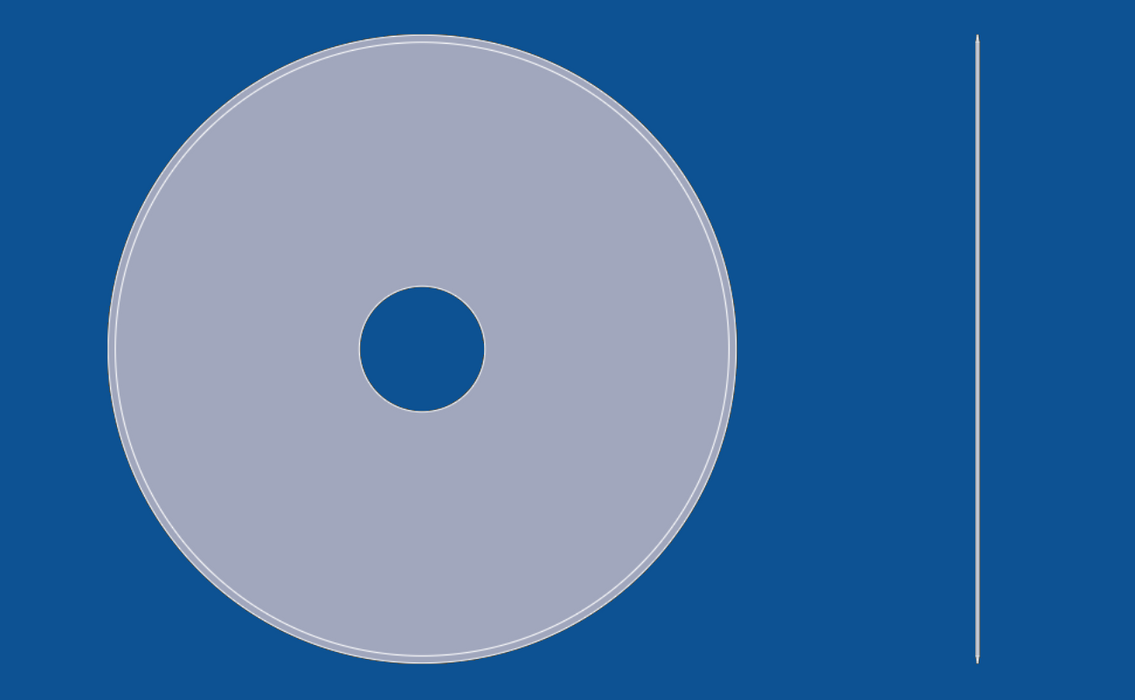 Cirkulärklinga med slät kant, 15" diameter, artikelnummer 90026