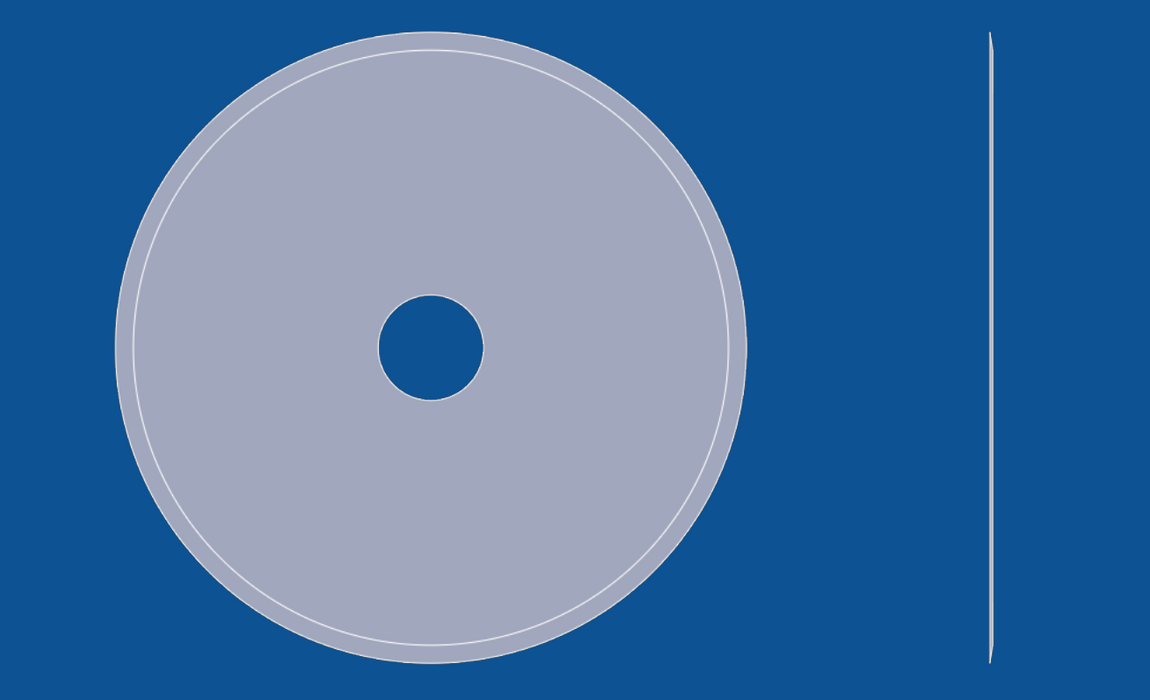 Cirkelsåg med slät kant och 12" diameter, artikelnummer 90039