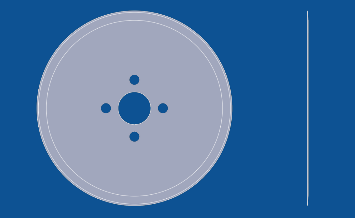 Cirkelsåg med slät kant och 12" diameter, artikelnummer 90046